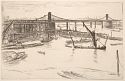 76. Old Hungerford Bridge, 1861