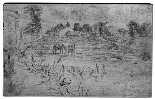 Copper plate: Landscape with Horses [45]