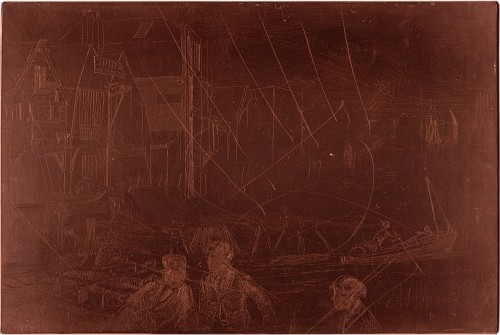 Copper plate: Stevens' Boat Yard [56]