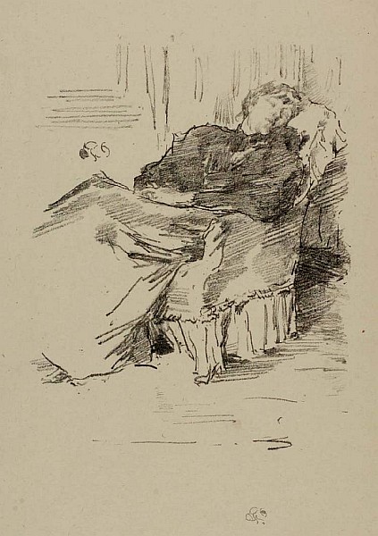 La Belle Dame Endormie, lithograph, 1894, The Hunterian, Glasgow (49594)