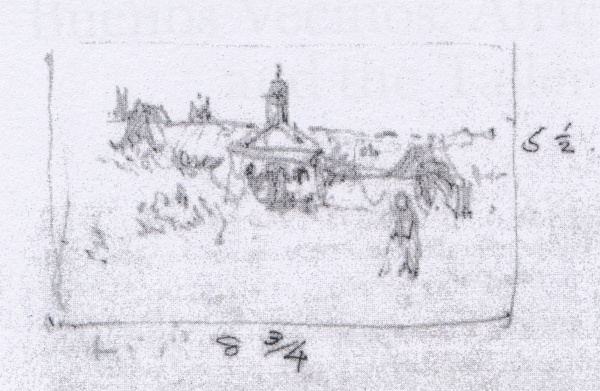 Nathaniel Sparks, Emanuel Hospital, graphite, Whereabouts unknown