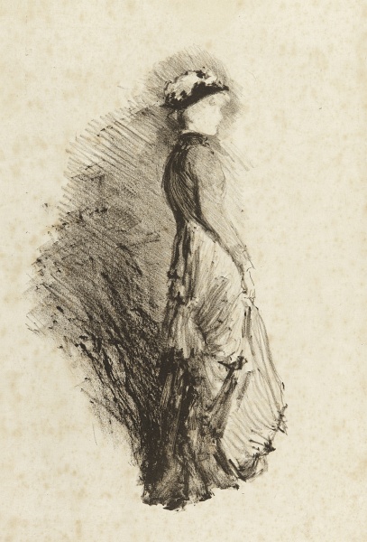 Study, lithograph, 1878, Freer Gallery of Art