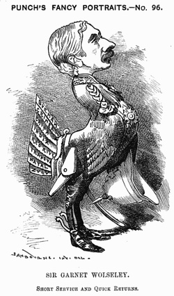 Linley Sambourne, Sir Garnet Wolseley, 'Punch', 1882