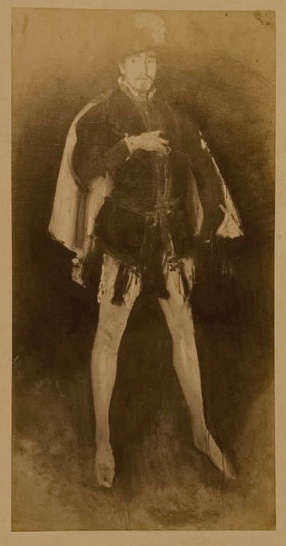 Arrangement in Black, No.3: Sir H.Irving as Philip II of Spain, photograph, Glasgow University Library, Special Collections