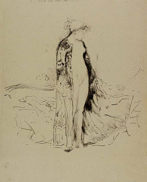 A Draped Model, Standing by a Sofa, Lithograph, 1892/1893, The Hunterian, University of Glasgow (49225) A Draped Model, Standing by a Sofa, Lithograph, 1892/1893, The Hunterian, University of Glasgow (49225)