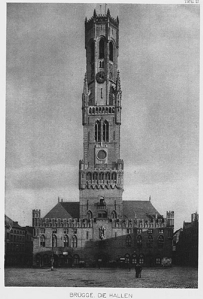 Bell Tower, Bruges (from old postcard)