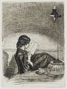 37, Reading by Lamplight, 1859