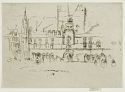 354, The Market, Bruges, 1887