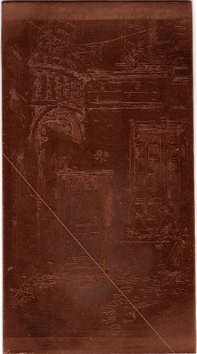 Copper plate: Courtyard, Rue P. L. Courier, Tours [391]