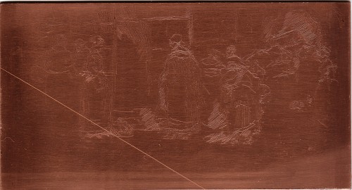 Copper plate: Market Women, Loches [423]