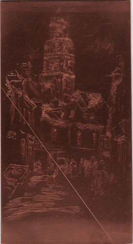 Copper plate: Tour Saint Antoine, Loches [414]
