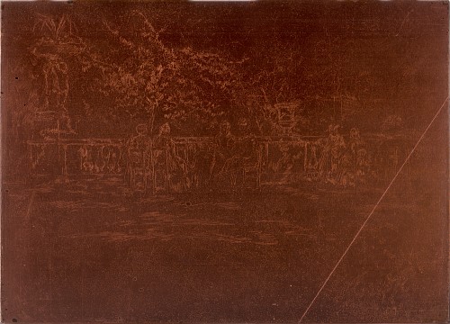 Copper plate: The Little Terrace, Luxembourg Gardens, No. 2 [444]